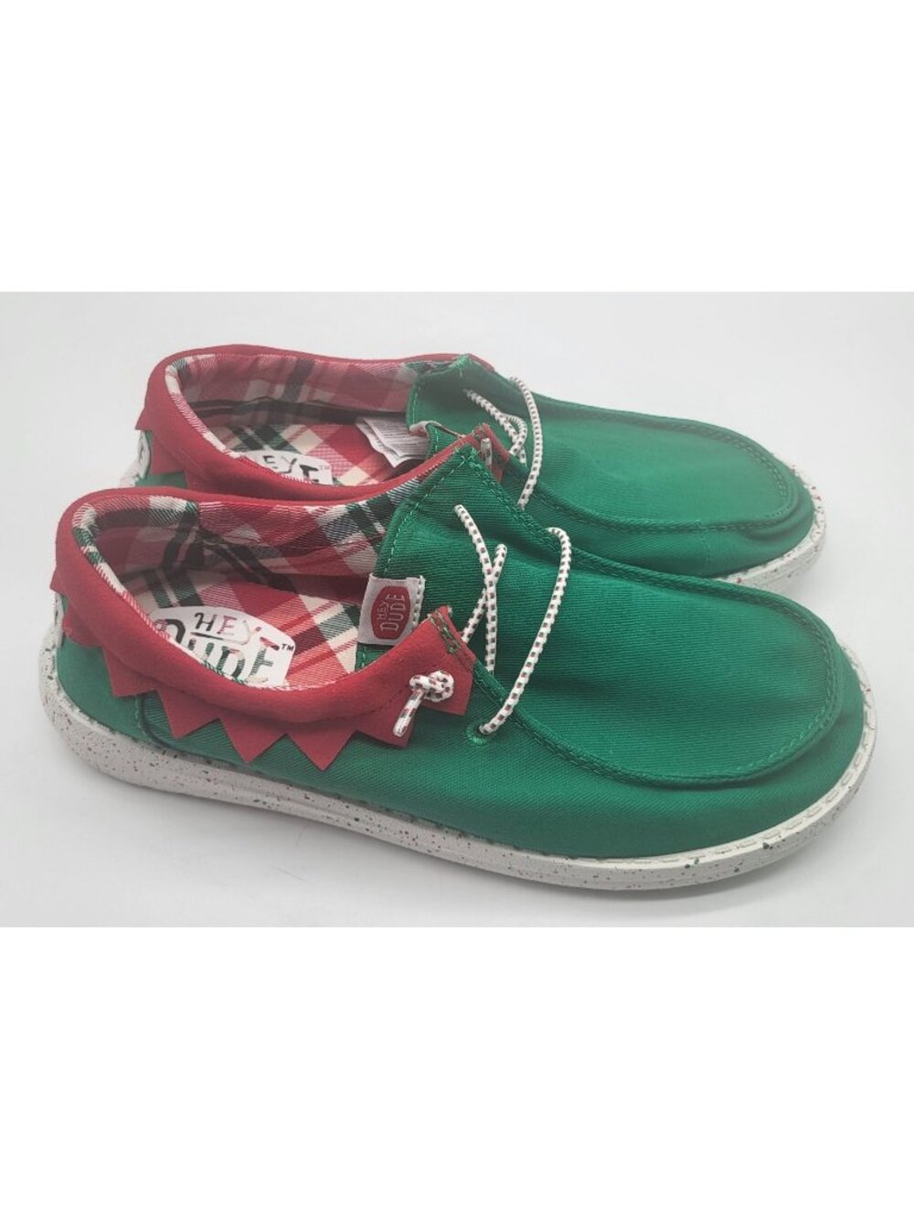Hey Dude Wendy Holiday Elf Slip On Shoes Loafers Women's 7 Christmas Jingle Bell
